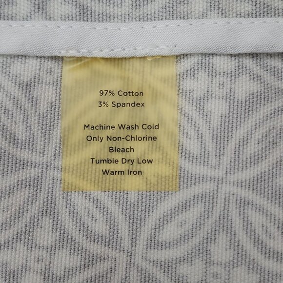 Talbots Petites 8P Open Front Jacket Brown White Cotton Stretch With Button - Picture 6 of 10